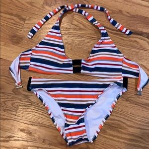 Zaful Padded Halter stripe Bikini NWT (sold out!)